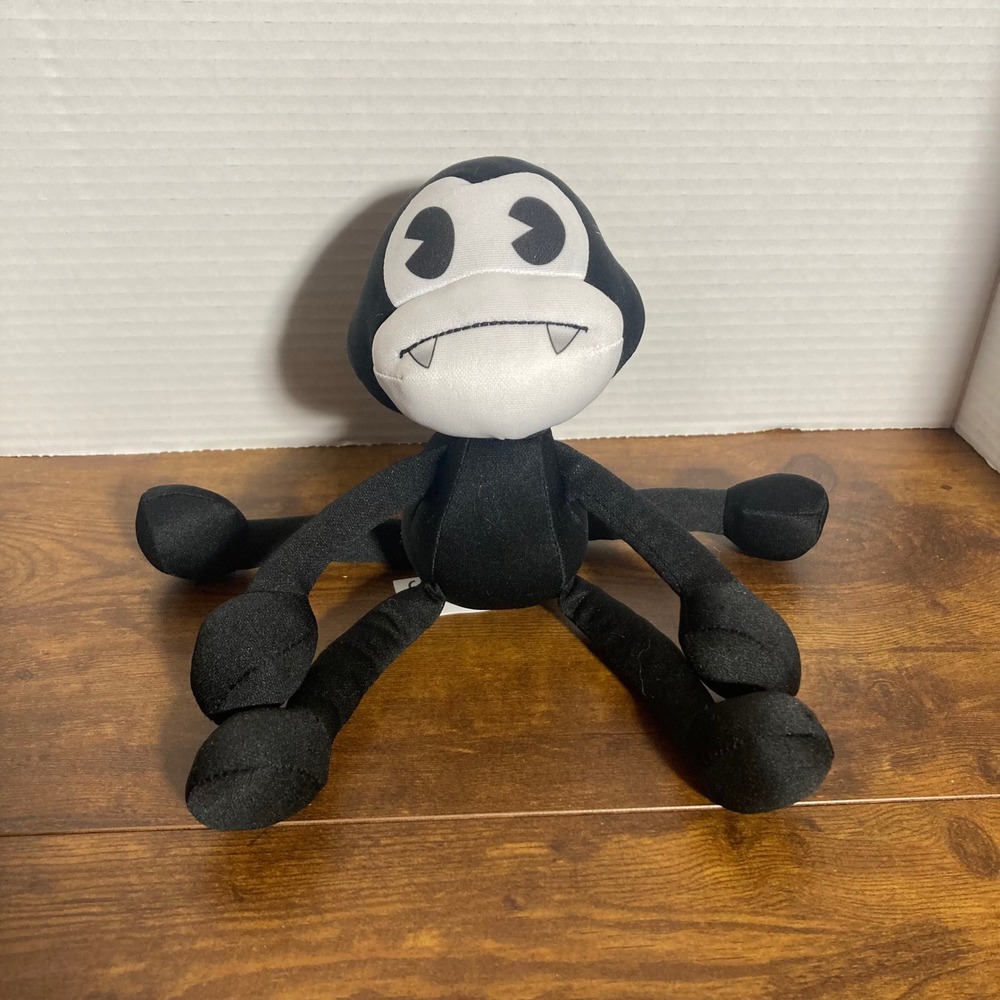 Jakks Pacific Bendy and the Dark Revival Spider Plush Black White Stuffed Toy‎